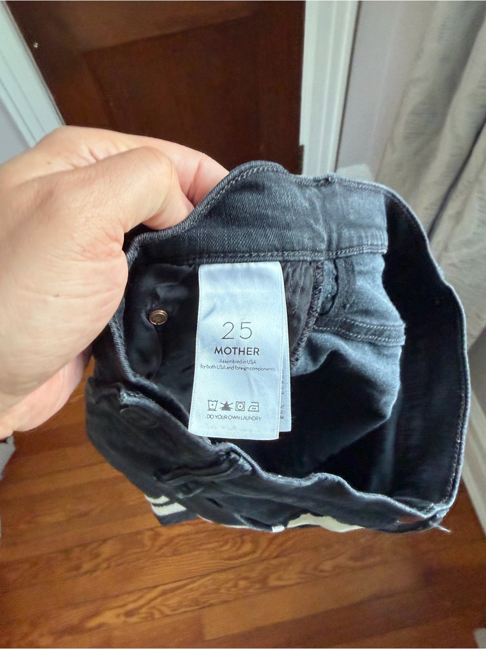 MOTHER Denim THE INSIDER CROP STEP FRAY Kick Flare Jeans-Guilty Racer-Size 25 - Picture 10 of 11